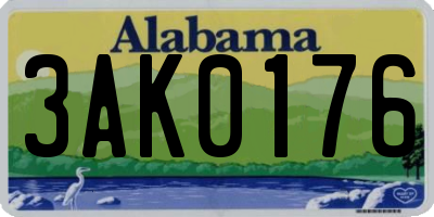 AL license plate 3AK0176