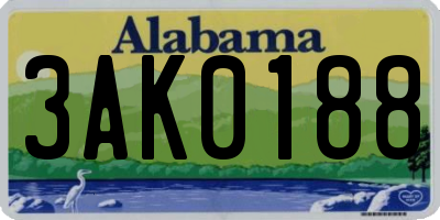 AL license plate 3AK0188