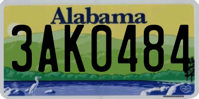 AL license plate 3AK0484