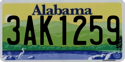 AL license plate 3AK1259