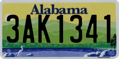 AL license plate 3AK1341