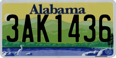 AL license plate 3AK1436