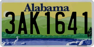 AL license plate 3AK1641