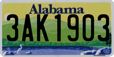 AL license plate 3AK1903