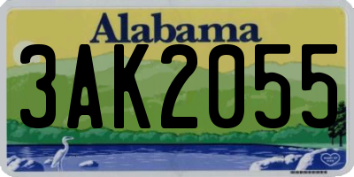 AL license plate 3AK2055