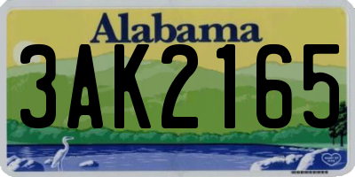 AL license plate 3AK2165