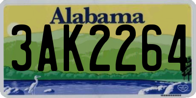AL license plate 3AK2264
