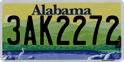 AL license plate 3AK2272