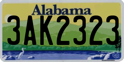 AL license plate 3AK2323