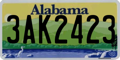 AL license plate 3AK2423