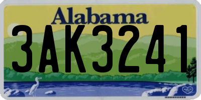 AL license plate 3AK3241