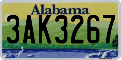 AL license plate 3AK3267