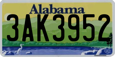 AL license plate 3AK3952