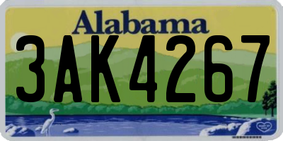 AL license plate 3AK4267