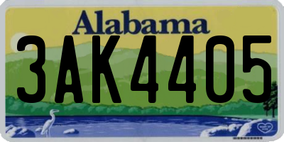 AL license plate 3AK4405