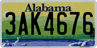 AL license plate 3AK4676