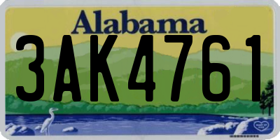 AL license plate 3AK4761