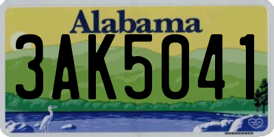 AL license plate 3AK5041