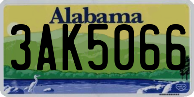 AL license plate 3AK5066