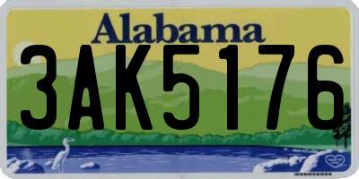 AL license plate 3AK5176