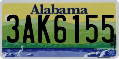AL license plate 3AK6155