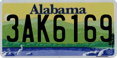 AL license plate 3AK6169