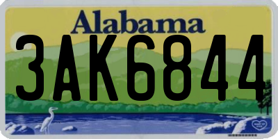 AL license plate 3AK6844