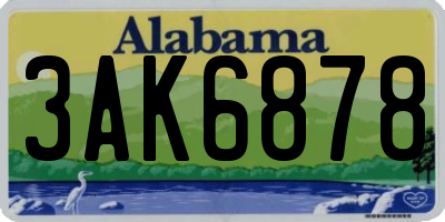 AL license plate 3AK6878