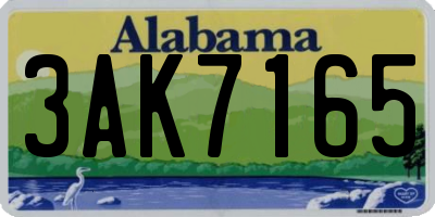AL license plate 3AK7165