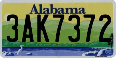 AL license plate 3AK7372