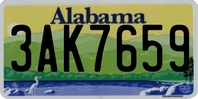 AL license plate 3AK7659