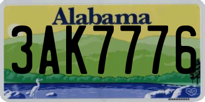 AL license plate 3AK7776