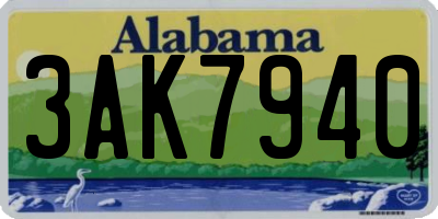AL license plate 3AK7940
