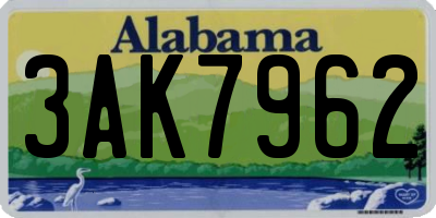 AL license plate 3AK7962