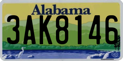 AL license plate 3AK8146