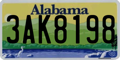 AL license plate 3AK8198