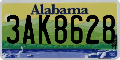 AL license plate 3AK8628