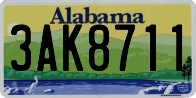 AL license plate 3AK8711