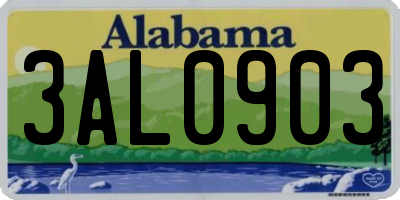 AL license plate 3AL0903
