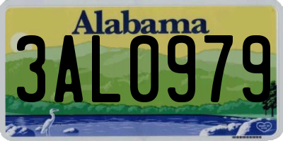 AL license plate 3AL0979