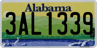 AL license plate 3AL1339