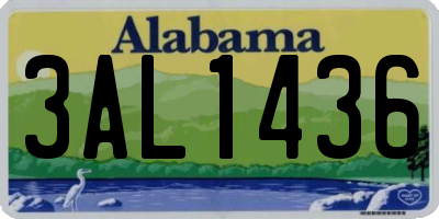 AL license plate 3AL1436