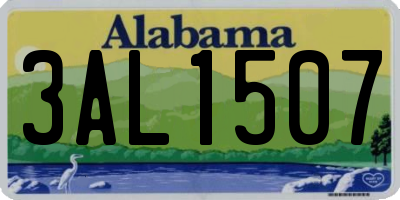 AL license plate 3AL1507