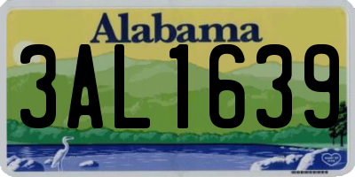 AL license plate 3AL1639