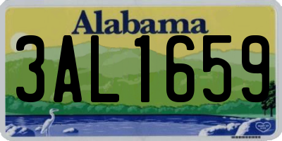 AL license plate 3AL1659