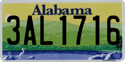 AL license plate 3AL1716