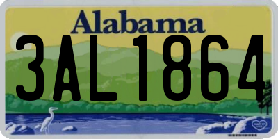 AL license plate 3AL1864