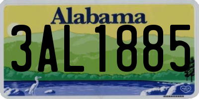 AL license plate 3AL1885
