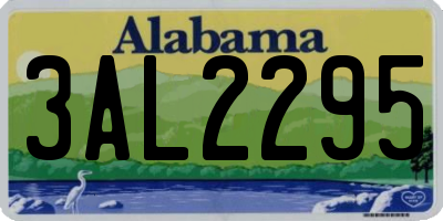 AL license plate 3AL2295