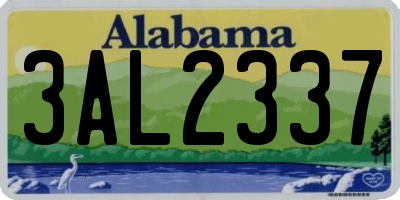 AL license plate 3AL2337
